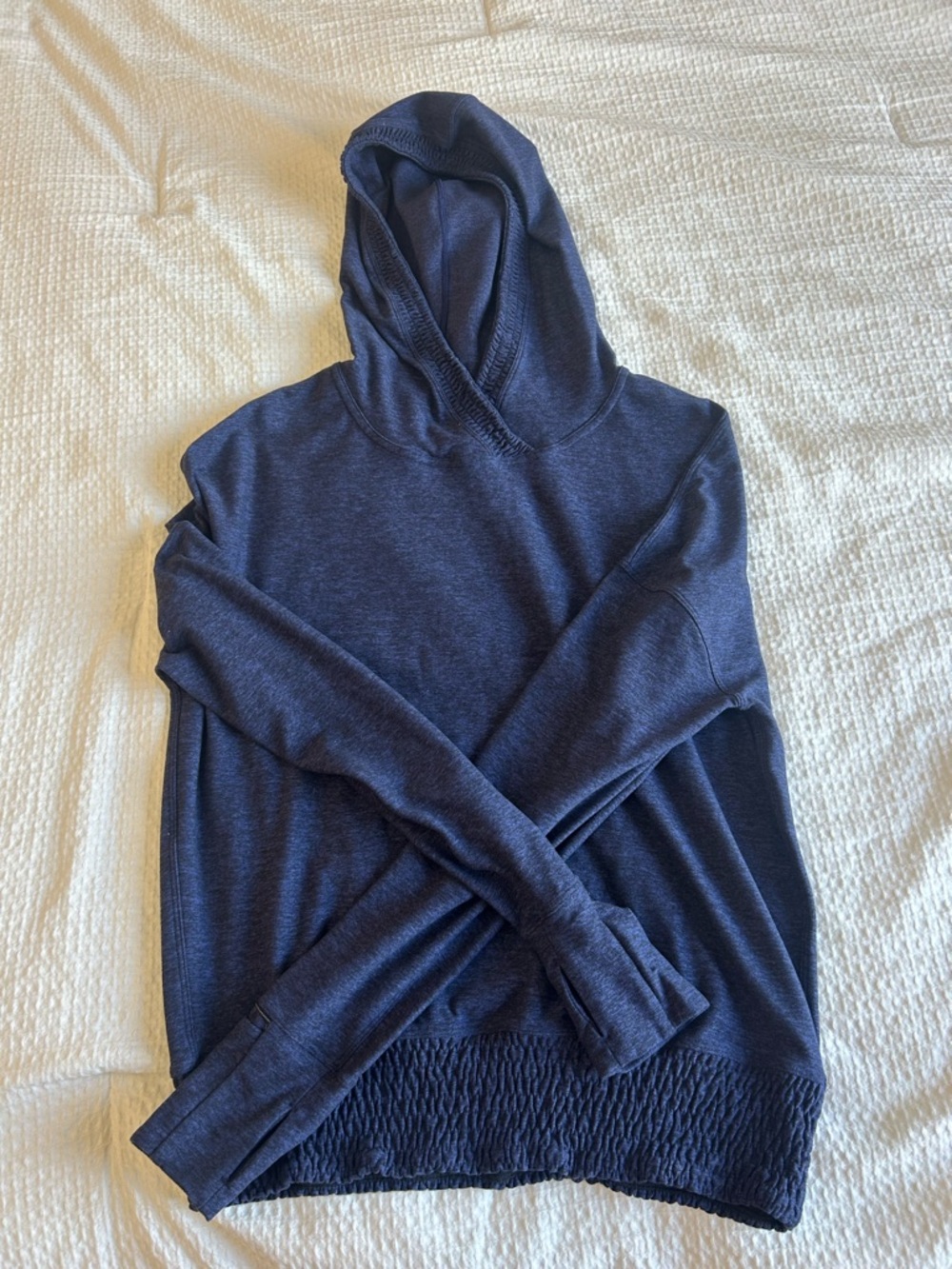 lululemon athletica Indigo Blue Hooded Pullover with Zip Pocket